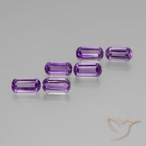 Pedras preciosas de Ametista Violeta médio natural de 6.45 ct, Chique, VS