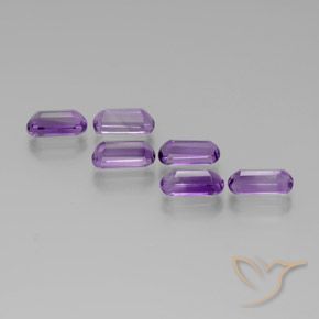 Pedras preciosas de Ametista Violeta médio natural de 6.45 ct, Chique, VS