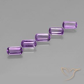 Pedras preciosas de Ametista Violeta Púrpura natural de 4.90 ct, Chique, VS