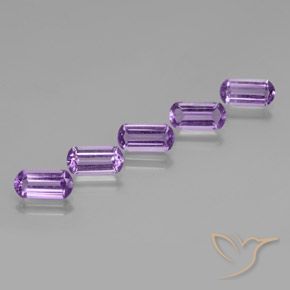 Pedras preciosas de Ametista Violeta Púrpura natural de 4.84 ct, Chique, VS