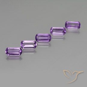 Pedras preciosas de Ametista Violeta Púrpura natural de 4.83 ct, Chique, VS