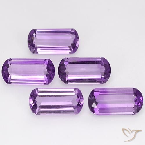 Pedras preciosas de Ametista Violeta Púrpura Profundo natural de 4.92 ct, Chique, VS