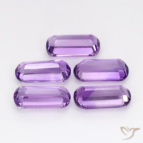 Pedras preciosas de Ametista Violeta Púrpura Profundo natural de 4.92 ct, Chique, VS