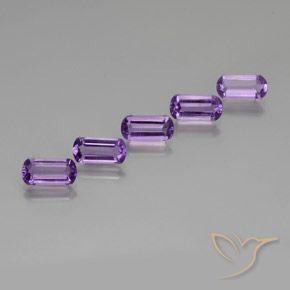 Pedras preciosas de Ametista Violeta Púrpura Profundo natural de 4.97 ct, Chique, VS