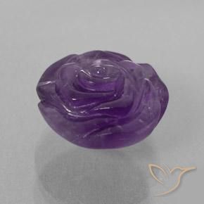Ametista Violeta médio Natural 17.93ct, Flor cortada, Transparente/Translúcido