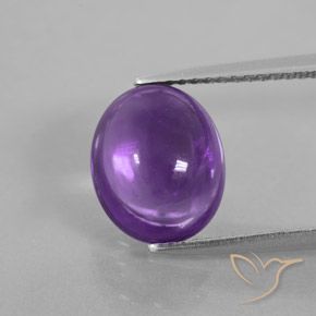 3.79ct Natural Violeta Púrpura Profundo Ametista, oval, Transparente/Translúcido