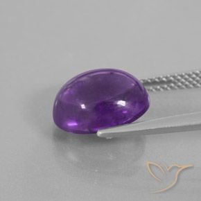 Ametista Violeta Púrpura Profundo Natural 3.79ct, oval, Transparente/Translúcido