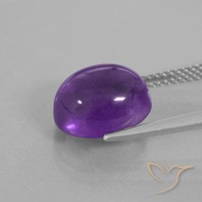 Ametista Violeta Púrpura Natural 4.27ct, oval, Transparente/Translúcido