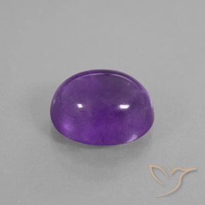 Ametista Violeta médio-escuro Natural 3.62ct, oval, Transparente/Translúcido
