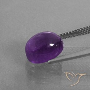 Ametista Violeta Intenso Natural 4.10ct, oval, Transparente/Translúcido