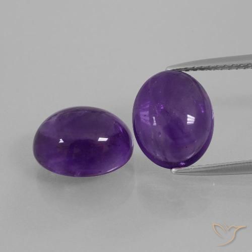 7.85ctw Natural Violeta médio Ametista, oval, Transparente