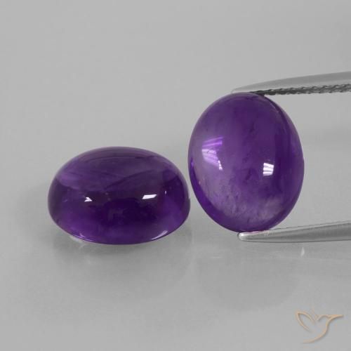 8.43ctw Natural Violeta médio Ametista, oval, Transparente
