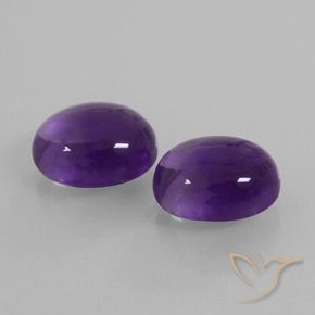 Pedras preciosas de Ametista Violeta médio natural de 8.26 ct, oval, Transparente