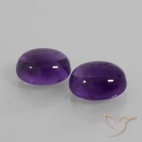 Pedras preciosas de Ametista Violeta médio natural de 8.17 ct, oval, Transparente