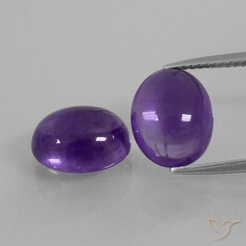 7.57ctw Natural Violeta médio Ametista, oval, Transparente