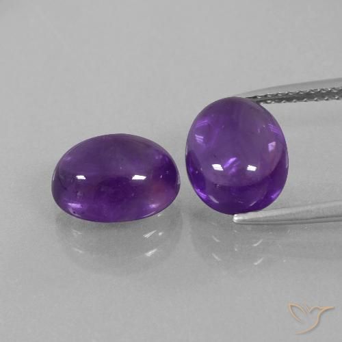 5.62ctw Natural Violeta Médio-claro Ametista, oval, Transparente