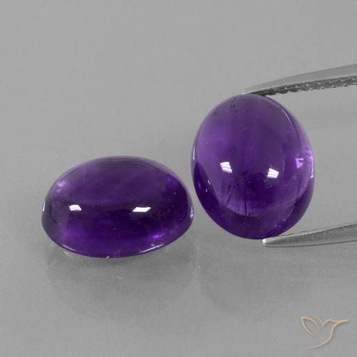 8.25ctw Natural Violeta médio Ametista, oval, Transparente