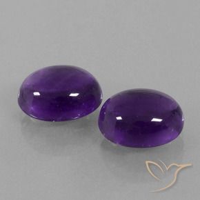 Pedras preciosas de Ametista Violeta médio natural de 8.25 ct, oval, Transparente