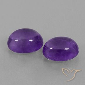 Pedras preciosas de Ametista Violeta médio natural de 7.70 ct, oval, Transparente