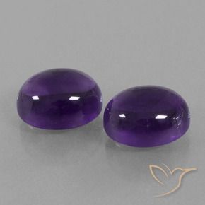 Pedras preciosas de Ametista Violeta médio natural de 8.98 ct, oval, Transparente