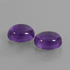 Pedras preciosas de ametista violeta natural de 5,94 ct, corte oval, transparente