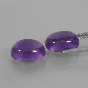 Pedras preciosas de ametista violeta natural de 5,94 ct, corte oval, transparente