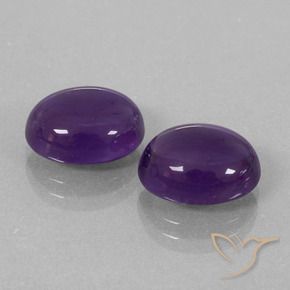 Pedras preciosas de Ametista Violeta Médio-claro natural de 7.80 ct, oval, Transparente