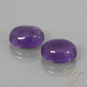 Pedras preciosas de Ametista Violeta médio natural de 7.80 ct, oval, Transparente