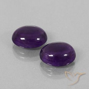 Pedras preciosas de Ametista Violeta Profundo natural de 6.75 ct, oval, Transparente