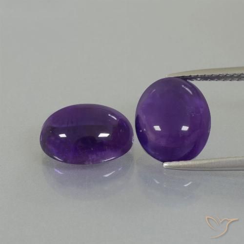 7.31ctw Natural Violeta médio Ametista, oval, Transparente
