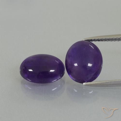 6.87ctw Natural Violeta escuro Ametista, oval, Transparente