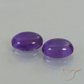 Pedras preciosas de Ametista Violeta médio natural de 6.45 ct, oval, Transparente