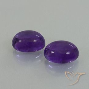 Pedras preciosas de Ametista Violeta médio natural de 7.84 ct, oval, Transparente