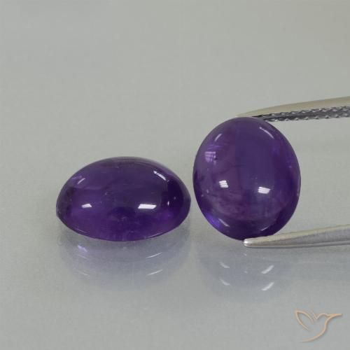 6.87ctw Natural Violeta médio Ametista, oval, Transparente