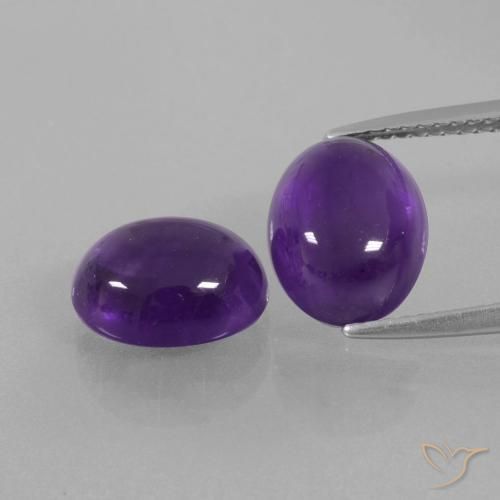 5.56ctw Natural Violeta médio Ametista, oval, Transparente