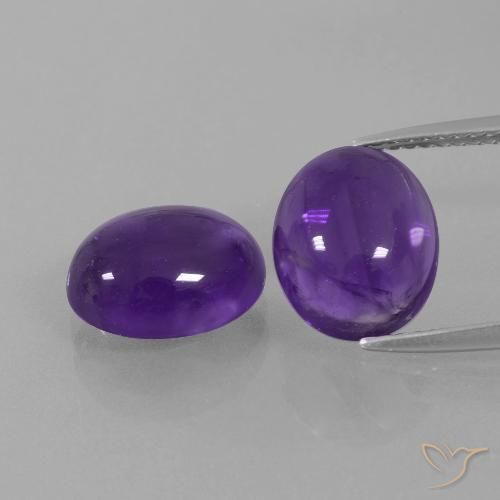 7.04ctw Natural Violeta médio Ametista, oval, Transparente