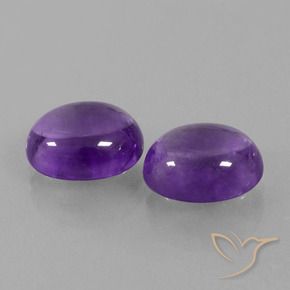 Pedras preciosas de Ametista Violeta médio natural de 7.89 ct, oval, Transparente