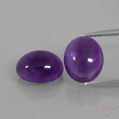 7.12ctw Natural Violeta médio Ametista, oval, Transparente