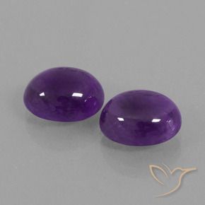 Pedras preciosas de Ametista Violeta médio natural de 7.12 ct, oval, Transparente