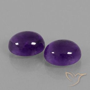 Pedras preciosas de Ametista Violeta médio natural de 8.43 ct, oval, Transparente