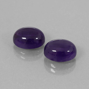 Pedras preciosas de Ametista Violeta escuro natural de 5.73 ct, Corte Oval, Transparente