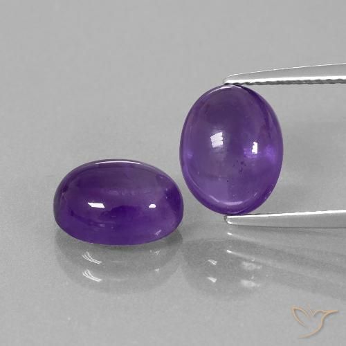 5.72ctw Natural Violeta médio Ametista, oval, Transparente