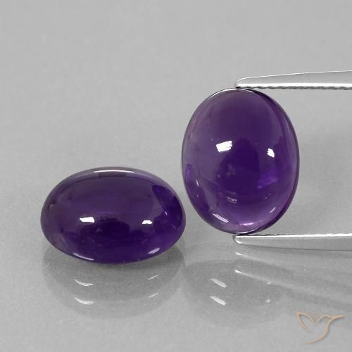 7.30ctw Natural Violeta médio Ametista, oval, Transparente