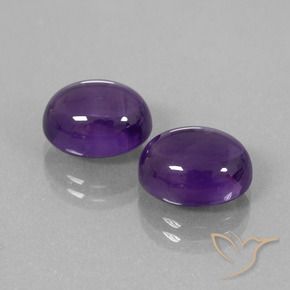 Pedras preciosas de Ametista Violeta médio natural de 9.22 ct, oval, Transparente