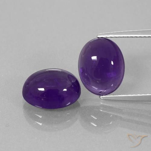 7.45ctw Natural Violeta médio Ametista, oval, Transparente