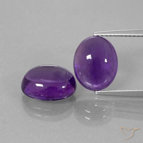 7.64ctw Natural Violeta médio Ametista, oval, Transparente