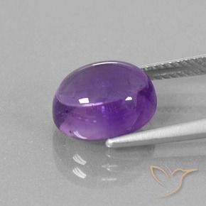 Ametista Violeta Médio-claro Natural 4.47ct, oval, Transparente