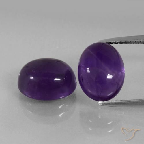 6.59ctw Natural Violeta médio Ametista, oval, Transparente