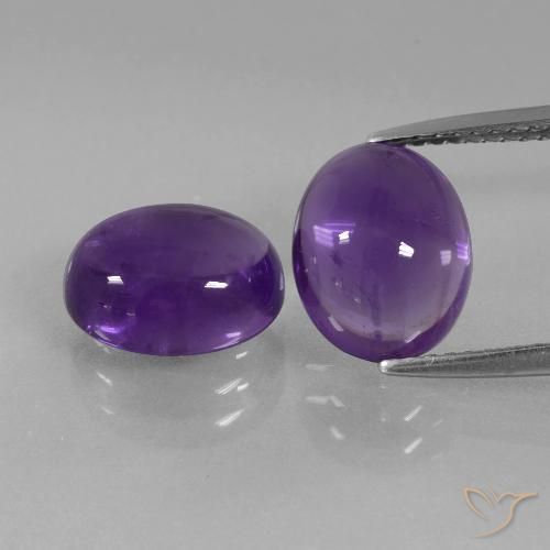 5.74ctw Natural Violeta médio Ametista, oval, Transparente