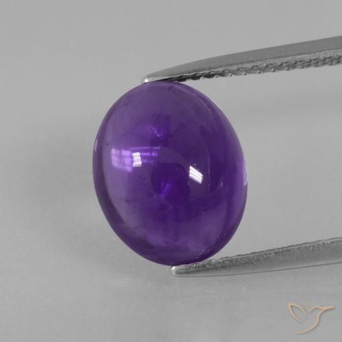 3.81ct Natural Violeta médio Ametista, oval, Transparente